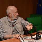 Gianni Berengo Gardin durante la presentazione del Libro dei libri
